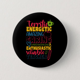 Gifts Teacher   Amazing Caring Teacher 6 Cm Round Badge