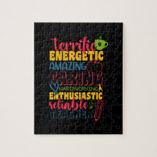 Gifts Teacher   Amazing Caring Teacher Jigsaw Puzzle