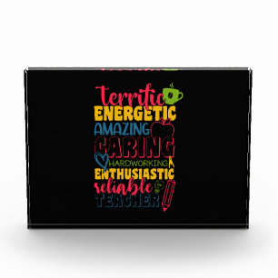 Gifts Teacher Amazing Caring Teacher Photo Block