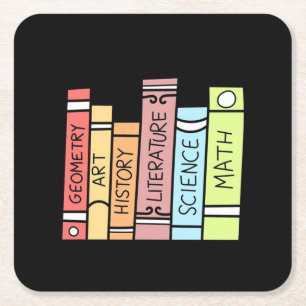 Gifts Teacher Back to School Homeschool Square Paper Coaster