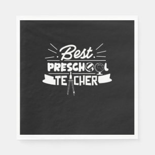 Gifts Teacher Best Preschool Teacher Napkin