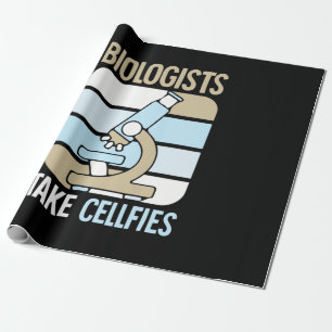 Gifts Teacher Biologists Take Cellfies Wrapping Paper