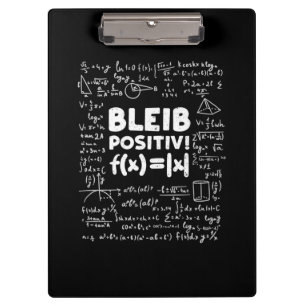 Gifts Teacher   Bleib Positiv Math Teacher Clipboard
