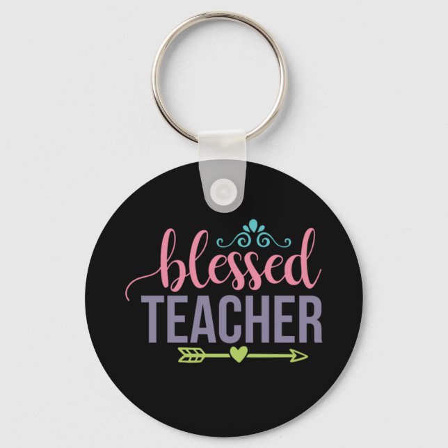 Gifts Teacher | Blessed Teacher Key Ring (Front)