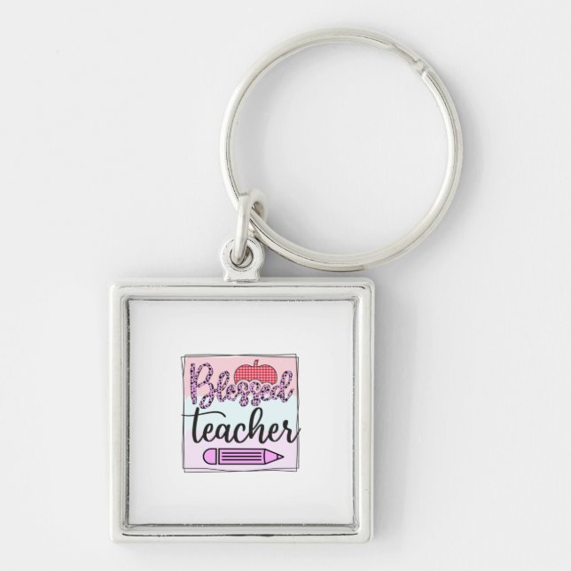 Gifts Teacher | Blessed Teacher Key Ring (Front)