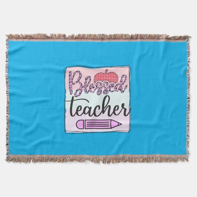 Gifts Teacher | Blessed Teacher Throw Blanket (Front)