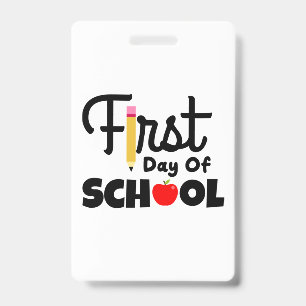 Gifts Teacher   First Day Of School ID Badge