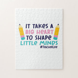 Gifts Teacher It Takes A Big Heart Jigsaw Puzzle