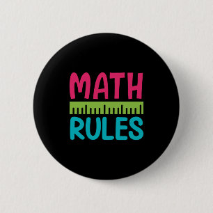 Gifts Teacher Math Rules 6 Cm Round Badge