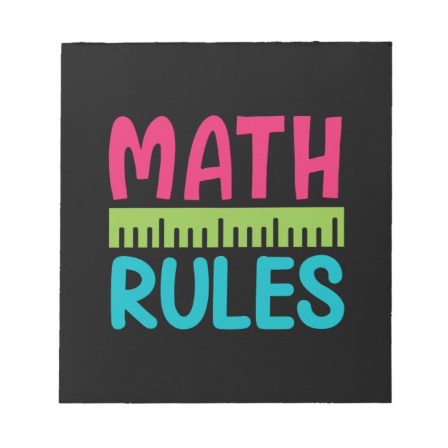 Gifts Teacher | Math Rules Notepad (Front)
