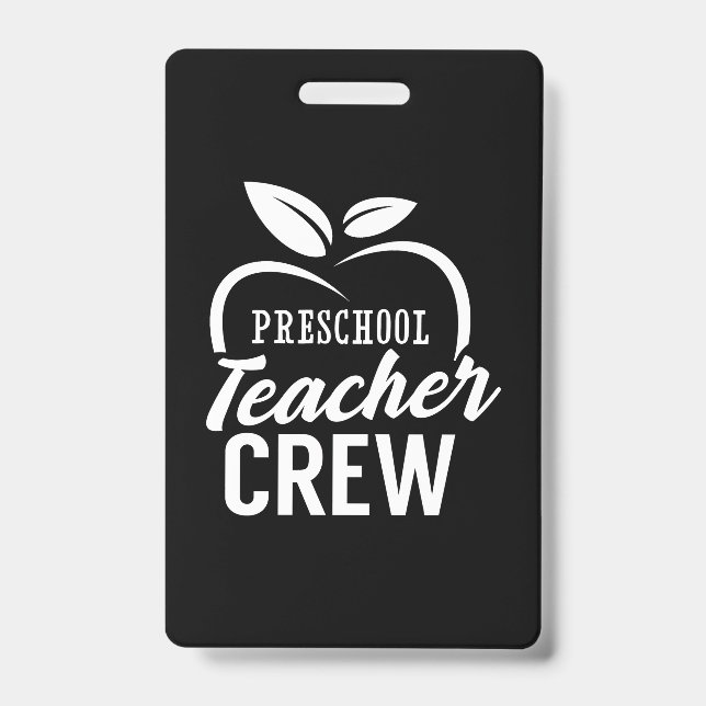 Gifts Teacher | Preschool Teacher Crew ID Badge (Front)