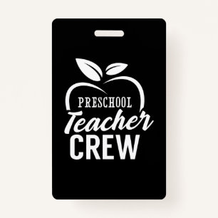 Gifts Teacher   Preschool Teacher Crew ID Badge