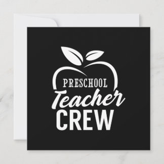 Gifts Teacher | Preschool Teacher Crew Invitation