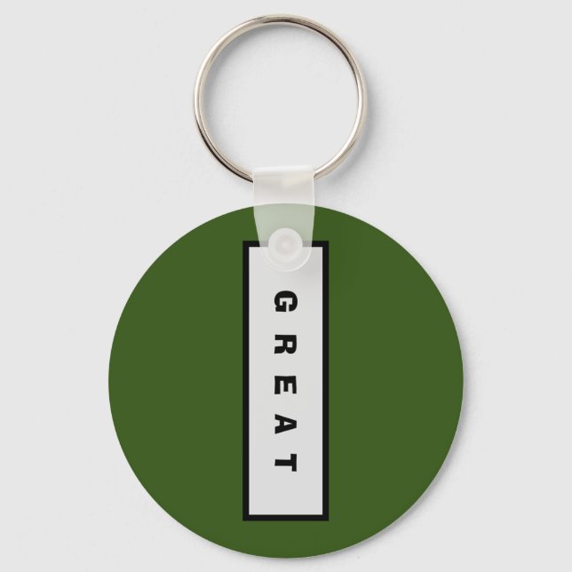 Gifts: Under 15$ Attractive Authority® GREAT Key Ring (Front)