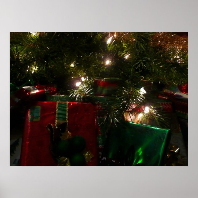 Gifts Under the Tree Christmas Holiday Poster (Front)