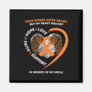 Gifts Women Men Kids Memory Of My Uncle Leukaemia Magnet