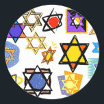 GIFTWRAPPING HANUKKAH STICKERS SHEETS OF 20 OR 6<br><div class="desc">Giftwrapping stickers. Available in 2 sizes and comes in sheets of 20 or for larger sizes sheets of 6. Beautiful Mogen David Jewish Stars on round stickers. Great to giftwrap gifts with,  seal or decorate Hanukkah Cards with,  or create your own decorating party with. Happy Hanukkah</div>