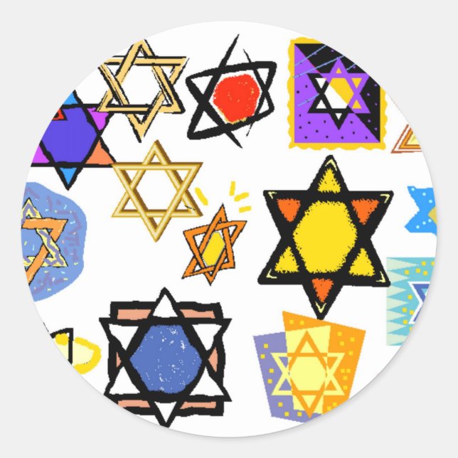 GIFTWRAPPING HANUKKAH STICKERS SHEETS OF 20 OR 6 (Front)
