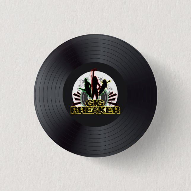 Gig Breaker - "Record Logo" Pin (Front)