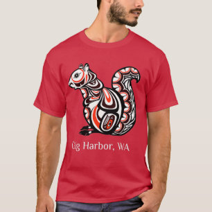 Gig Harbor Washington Native American Tribal Squir T-Shirt