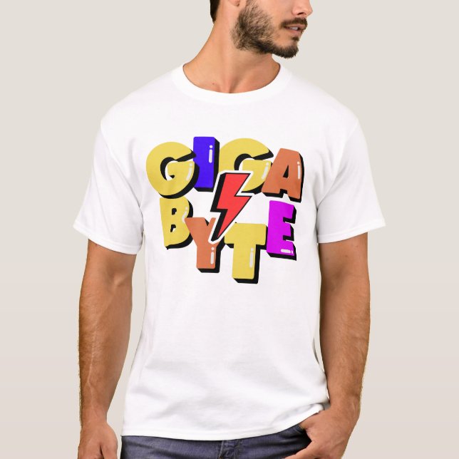 Gigabyte Computer Data Measurement Unit T-Shirt (Front)