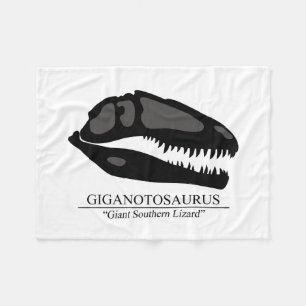 Giganotosaurus Skull Fleece Blanket