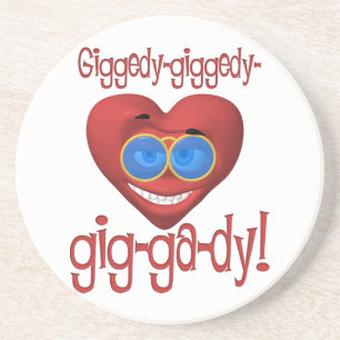 Giggedy Funny Valentine Coaster