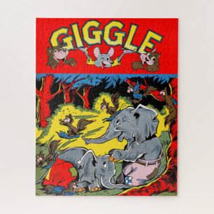 Giggle 11 Animal Elephant Vintage Comics Jigsaw Puzzle