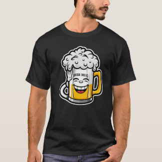 Giggle Brew – Kawaii Beer Mug Mascot T-Shirt