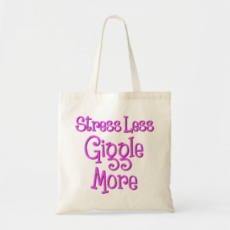 GIGGLE MORE, hot pink ink Tote Bag