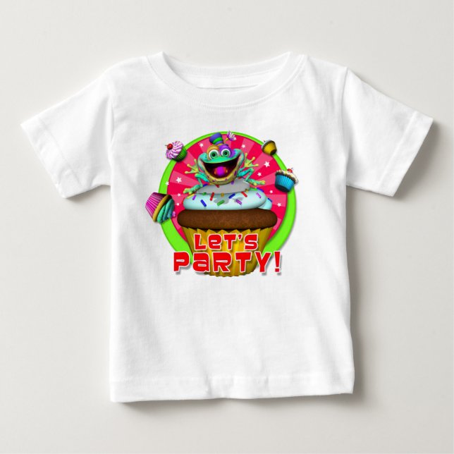 GiggleBellies  Let's Party! Baby T-Shirt (Front)