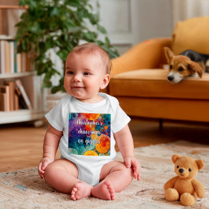Giggles Colorful Fractal Art Baby Bodysuit