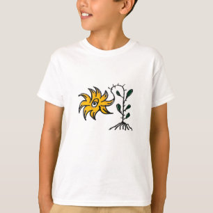 Giggling Gardens: Sketchy Style Flower Drawing T-Shirt