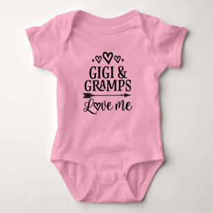 Gigi and Gramps Love Me Granddaughter Baby Bodysuit