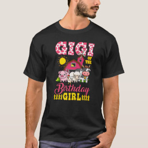 Gigi Birthday Farm Animals Girl Matching Birthday T-Shirt