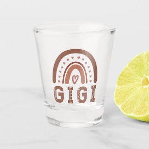 Gigi Boho Rainbow Cute Grandma Gifts Shot Glass