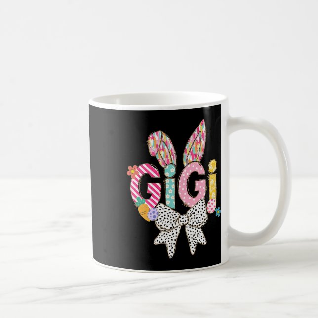 Gigi Bunny Ears Colourful Easter Floral Theme  Coffee Mug (Right)