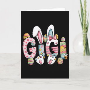Gigi Bunny Ears Coquette Bow Floral Mum Mother's D Card