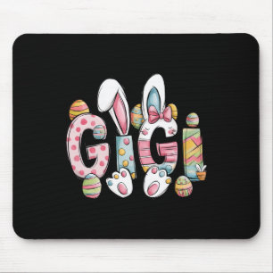 Gigi Bunny Ears Coquette Bow Floral Mum Mother's D Mouse Pad