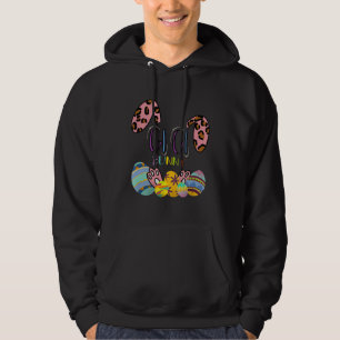 Gigi Bunny Leopard Rabbit Mommy Grandma Easter Mot Hoodie