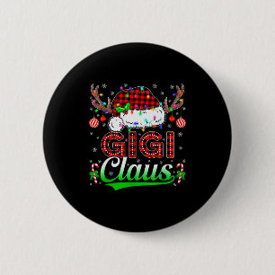 Gigi Claus Christmas Lights Matching Family Xmas P 6 Cm Round Badge