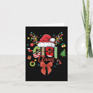 Gigi Claus Coquette Christmas Matching Family Xmas Card