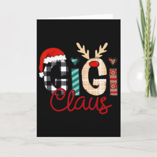Gigi Claus Reindeer Christmas  Card