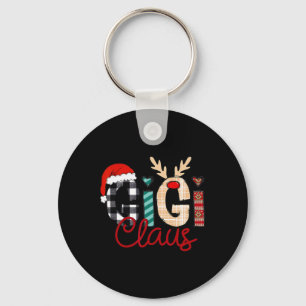 Gigi Claus Reindeer Christmas  Key Ring