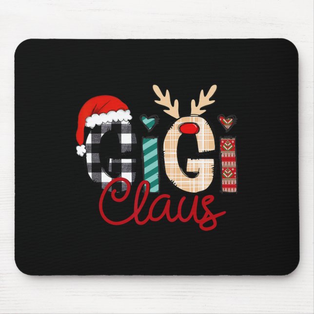 Gigi Claus Reindeer Christmas  Mouse Pad (Front)