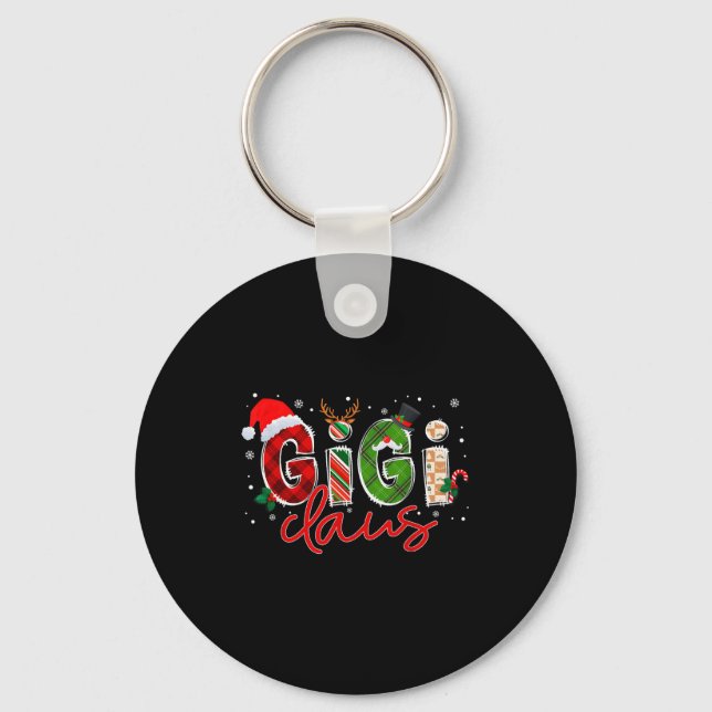 Gigi Claus Santa Claus Family Matching Christmas P Key Ring (Front)