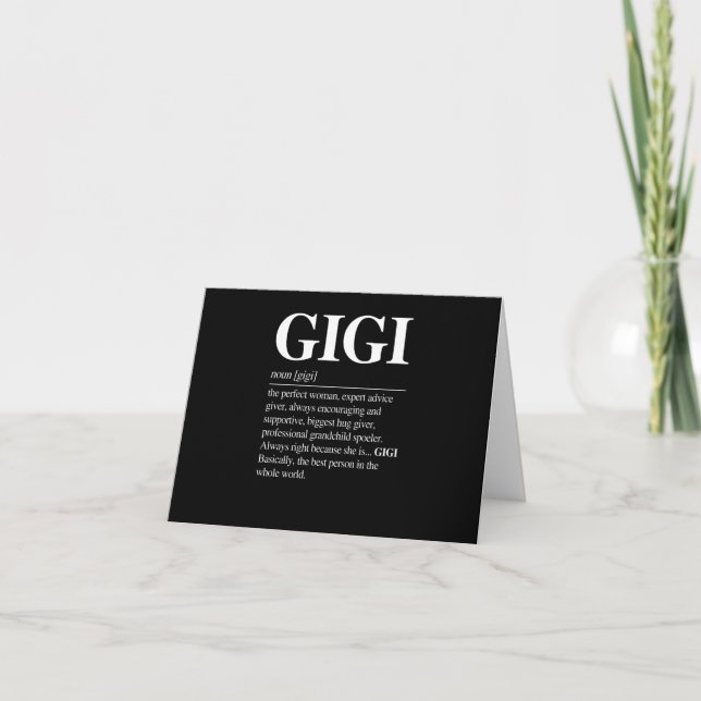 Gigi Definition Grandma Mother Day Gifts Women Card (Front)