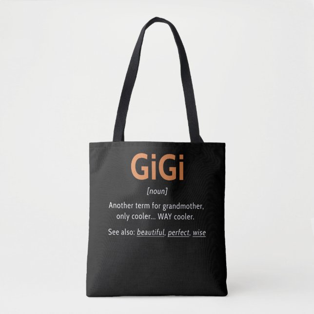 Gigi Definition Women Gigi Gift Grandma Birthday Tote Bag (Front)