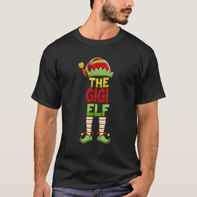 Gigi ELF Family Matching Group Christmas Pajamas T-Shirt (Front)