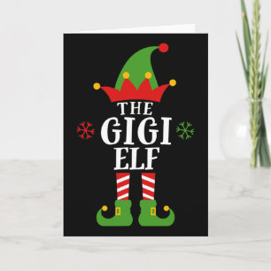 Gigi Elf Fun Matching Family Group Christmas Pajam Card